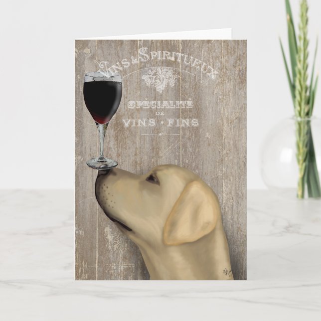 Hund Au Vin Gult Labrador Kort (Framsida)