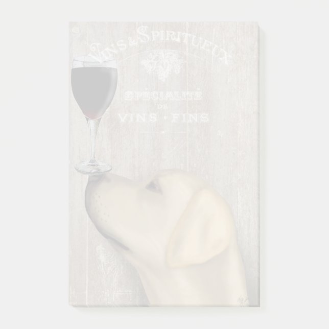 Hund Au Vin Gult Labrador Post-it Block (Framsida)