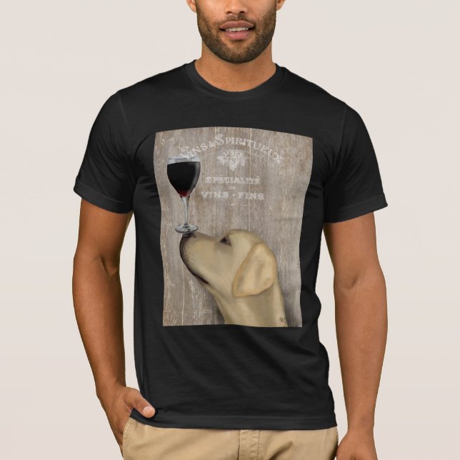 Hund Au Vin Gult Labrador T Shirt (Framsida)