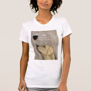 Hund Au Vin Gult Labrador T Shirt
