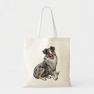 Hund - Australian shepherd - Blå Merle Tygkasse
