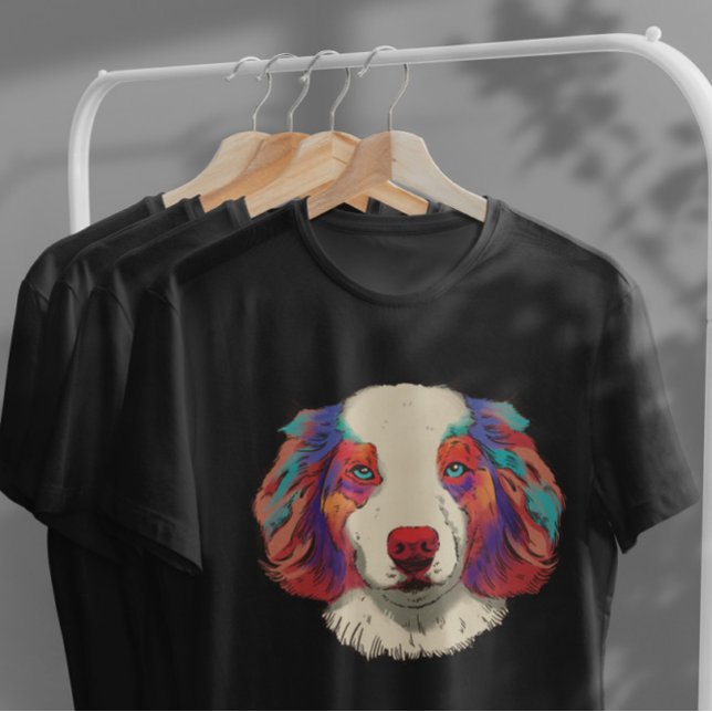 Hund Australian shepherd Realistisk T Shirt (Skapare uppladdad)
