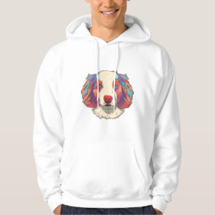 Hund australian shepherd realistiska hoodie