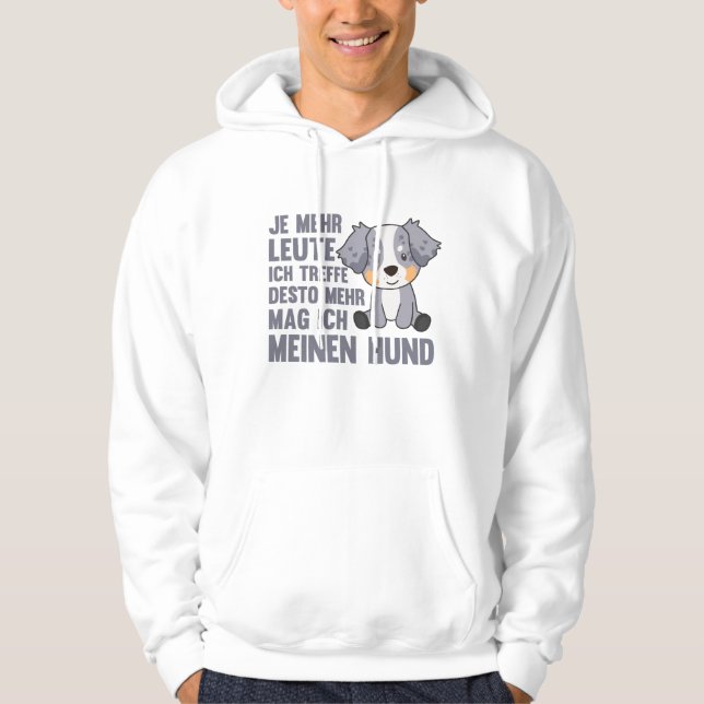 Hund Australian shepherd tycker inte om Hundar Hoodie (Framsida)
