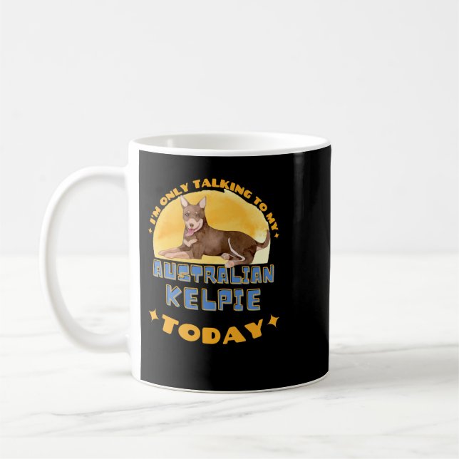 Hund australiska Kelpie...  Kaffemugg (Vänster)