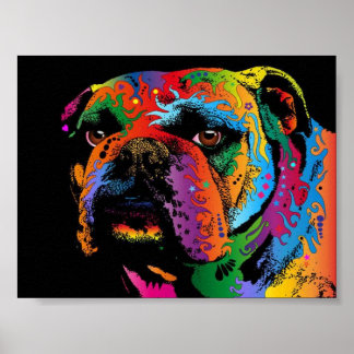 Hund av abstrakt poster