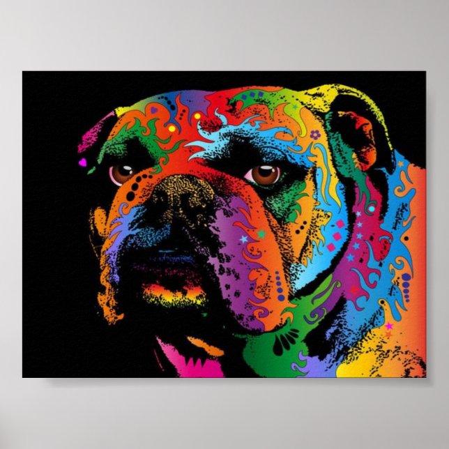 Hund av abstrakt poster (Framsidan)