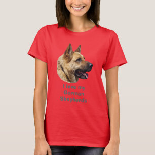 Hund av alsatisk herdedjur tee shirt
