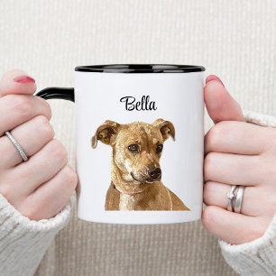 Hund av Anpassningsbar för enkel typografi-Personl Kaffemugg