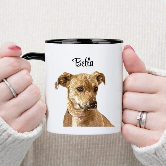 Hund av Anpassningsbar för enkel typografi-Personl Kaffemugg (Skapare uppladdad)