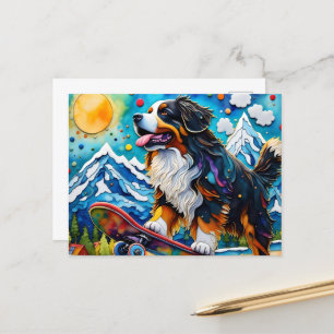Hund av Bernese Mountain Vykort