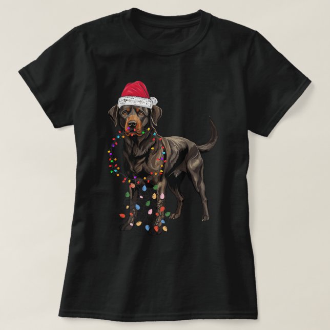hund av christmas labrador t shirt (Design framsida)