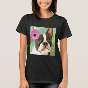Hund av den vackra Blushing Bride Boston Terrier T Shirt