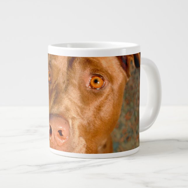 Hund av giftig chokladplatta Pit-blandning Jumbo Mugg (Framsida höger)