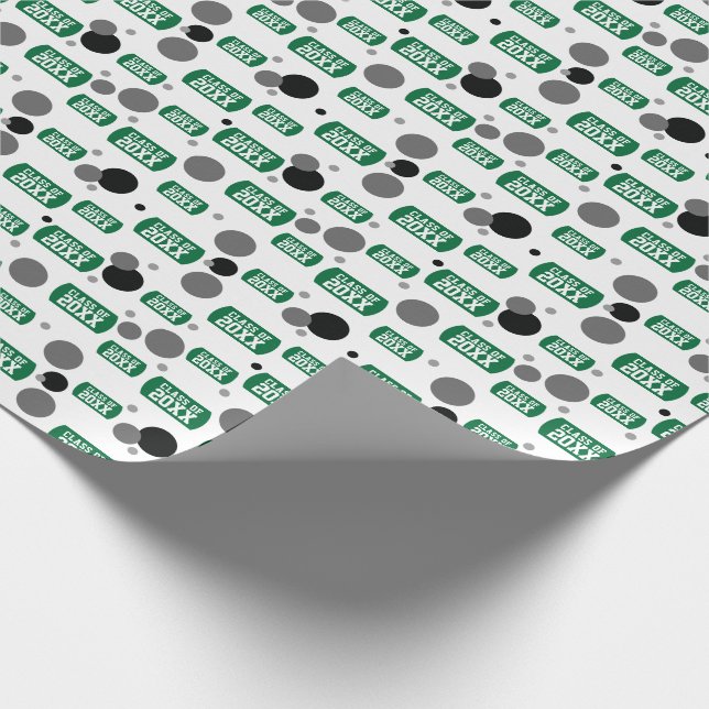 Hund av grönt "klass av" och omslutning av Märkre  Presentpapper (Hörn)