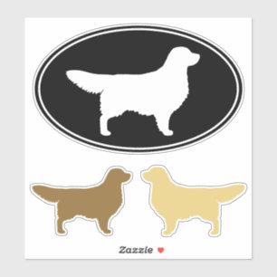 Hund av gyllene retriever Silhouettes Vinyl Sticke Klistermärken