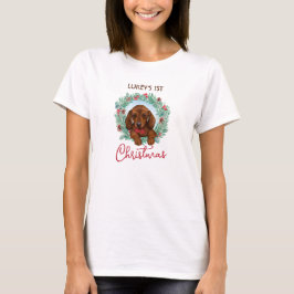 Hund av Juli Dachshund Puppy Wiener Sause T Shirt