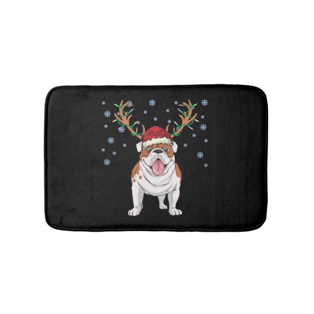 Hund av jultomtskål badrumsmatta (Framsidan)