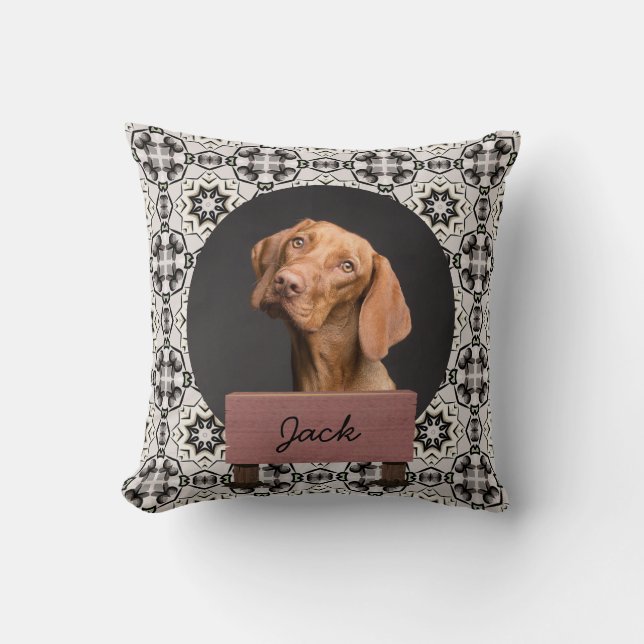 hund av klassisk christmas-Anpassningsbar, helgdag Kudde (Framsida)
