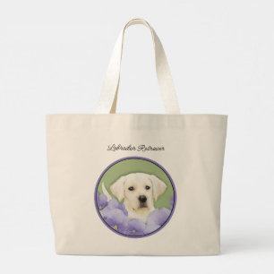 Hund av Labrador Retriever Puppy Painting Gult Ar Jumbo Tygkasse