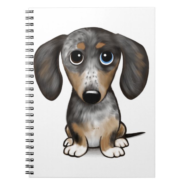 Hund av Merle Dachshund Cute Wiener Anteckningsbok (Framsidan)