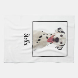 Hund av minimalistisk vit Anpassningsbar Kökshandduk