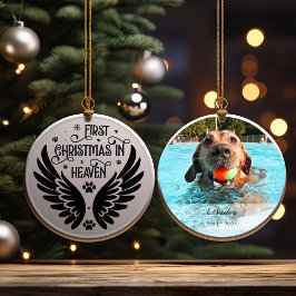 Hund av personlig i överlagringsminnet julgransprydnad keramik