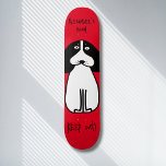 Hund av personligen Behålla ut<br><div class="desc">Lägg till en lekfull tryckning på ditt space med den här anpassningsbarna "Behålla ut" Hund - skyltskatebockskabindek. Perfekt för både hundälskare och skateboardentusiaster, det här däcket har en söt svartvit hund på vibrerande bakgrunder. Meddelandena "Alexander's Room" och "Behålla ut!" klargör vems plats detta är, och lägger till en roligt och...</div>