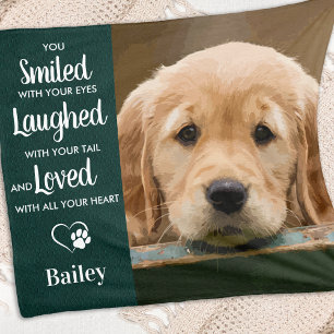 Hund av Pet Memorial Pet Loss Gift-Personlig Fleecefilt