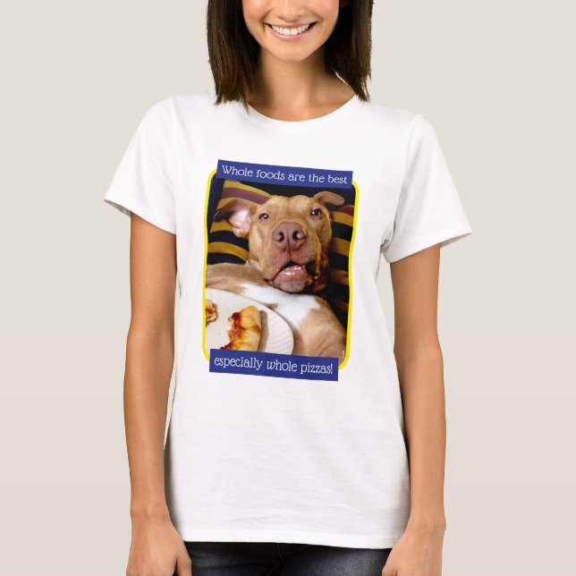 Hund av Pizza T Shirt (Framsida)