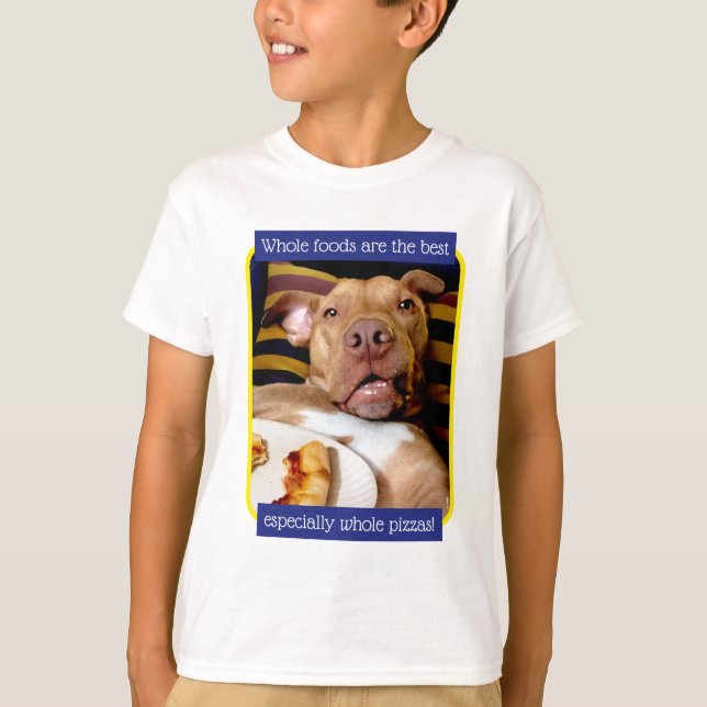 Hund av Pizza T Shirt (Framsida)