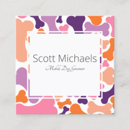 hund av sällskapsdjur med ben fyrkantigt visitkort