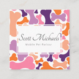 hund av sällskapsdjur med ben fyrkantigt visitkort