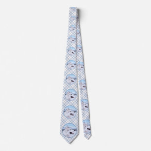 hund av siberian husky (Silver och vitt) Slips