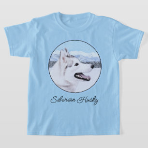 Hund av siberian husky (Silver och vitt) T Shirt