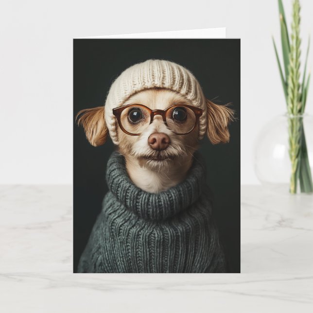 Hund av snyggt i Mysigt utsmyckning Inbjudan (Framsida)