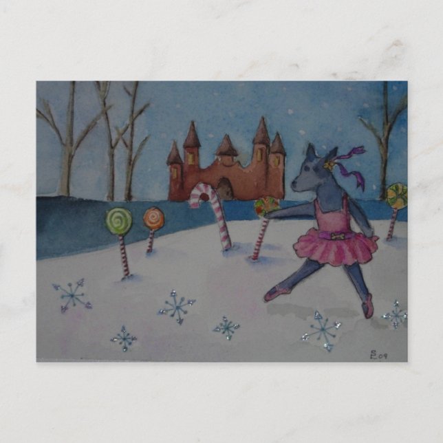 hund av sockernötkreatur vykort (Framsida)