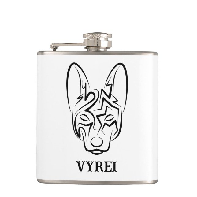 Hund av svartvita stammar fickplunta (Framsidan)