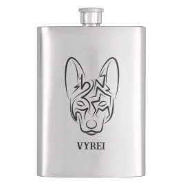 Hund av svartvita stammar fickplunta