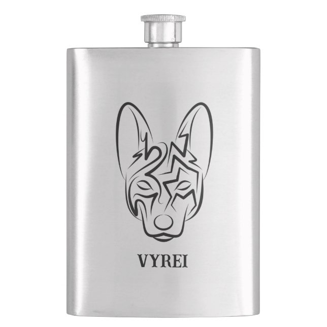 Hund av svartvita stammar fickplunta (Framsidan)