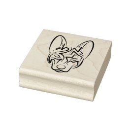 Hund av svartvita stammar stämpel