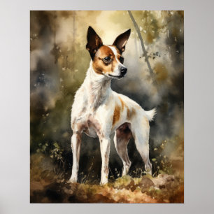 Hund av utskriften av leksak Fox Terrier Poster