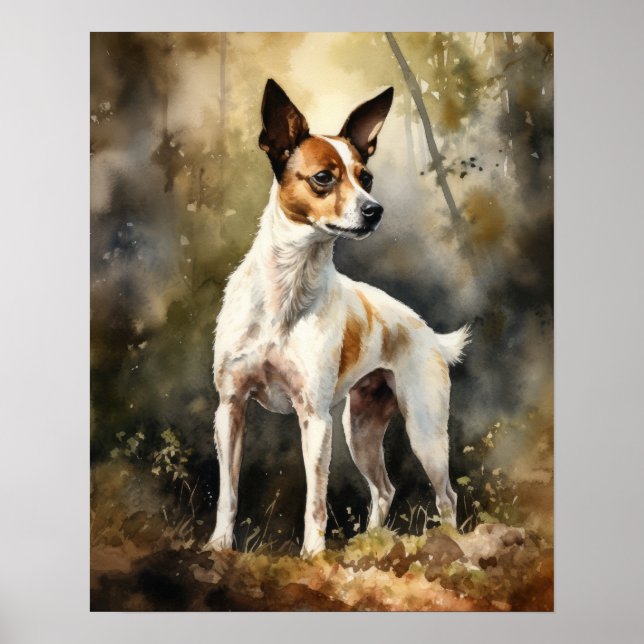 Hund av utskriften av leksak Fox Terrier  Poster (Framsidan)