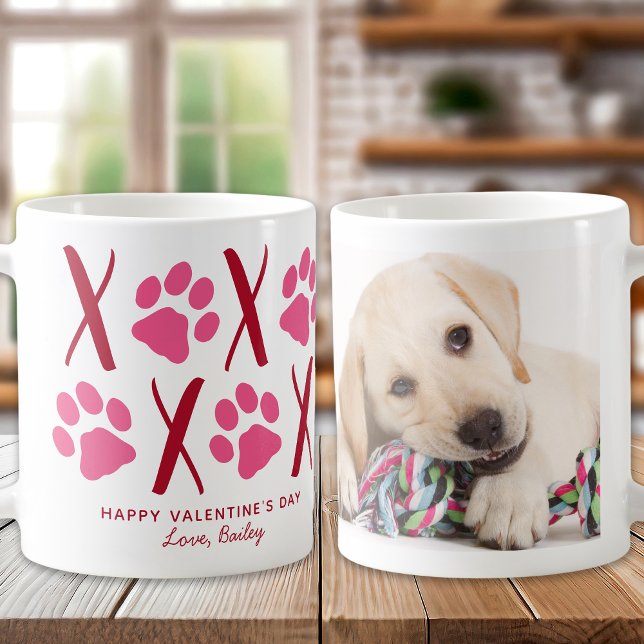 Hund av valentines day XOXO Cute Pet Puppy Kaffemugg (Skapare uppladdad)