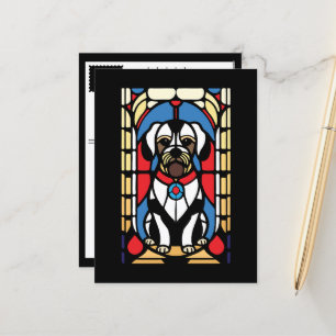 hund av valp av nedfläckad helg vykort