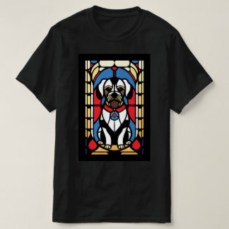hund av valp av nedfläckad t shirt