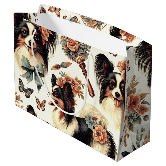 Hund av Vintage Papillon (Baksidan Vinklad)