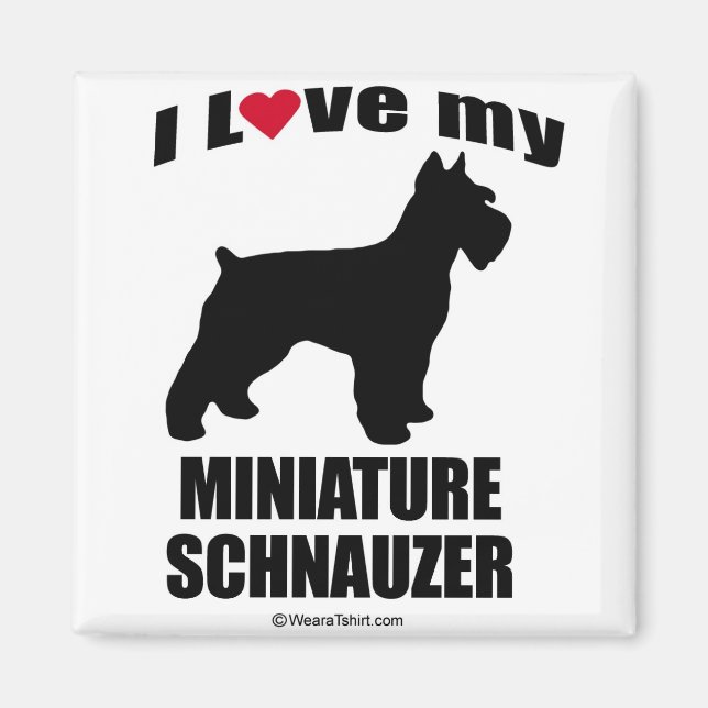 "HUND AVELN" - MINIATURE SCHNAUZER - "I KÄRLEK MIN MAGNET (Framsidan)