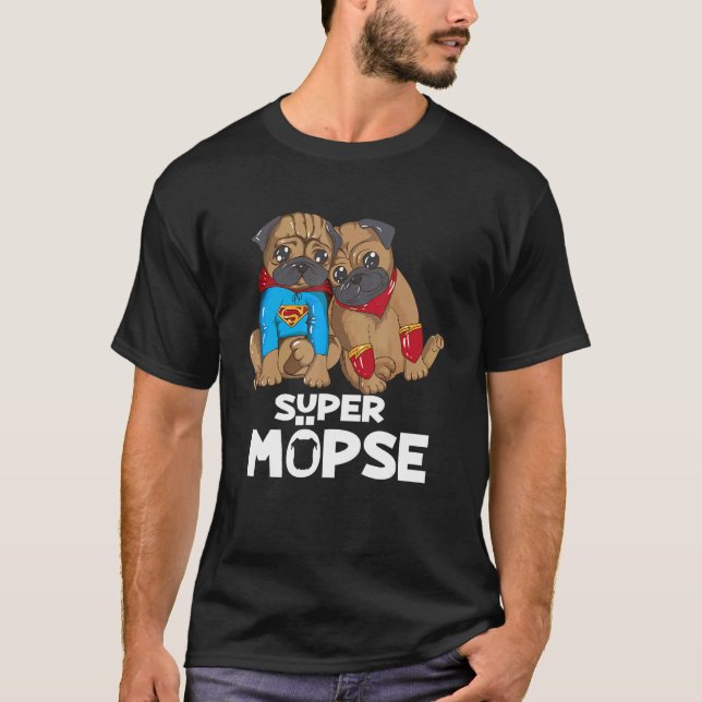 Hund aveln Pug Toppen Pug som säger Hundägare T Shirt (Framsida)