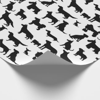 Hund aveln Silhouette Wrapping Papper Presentpapper